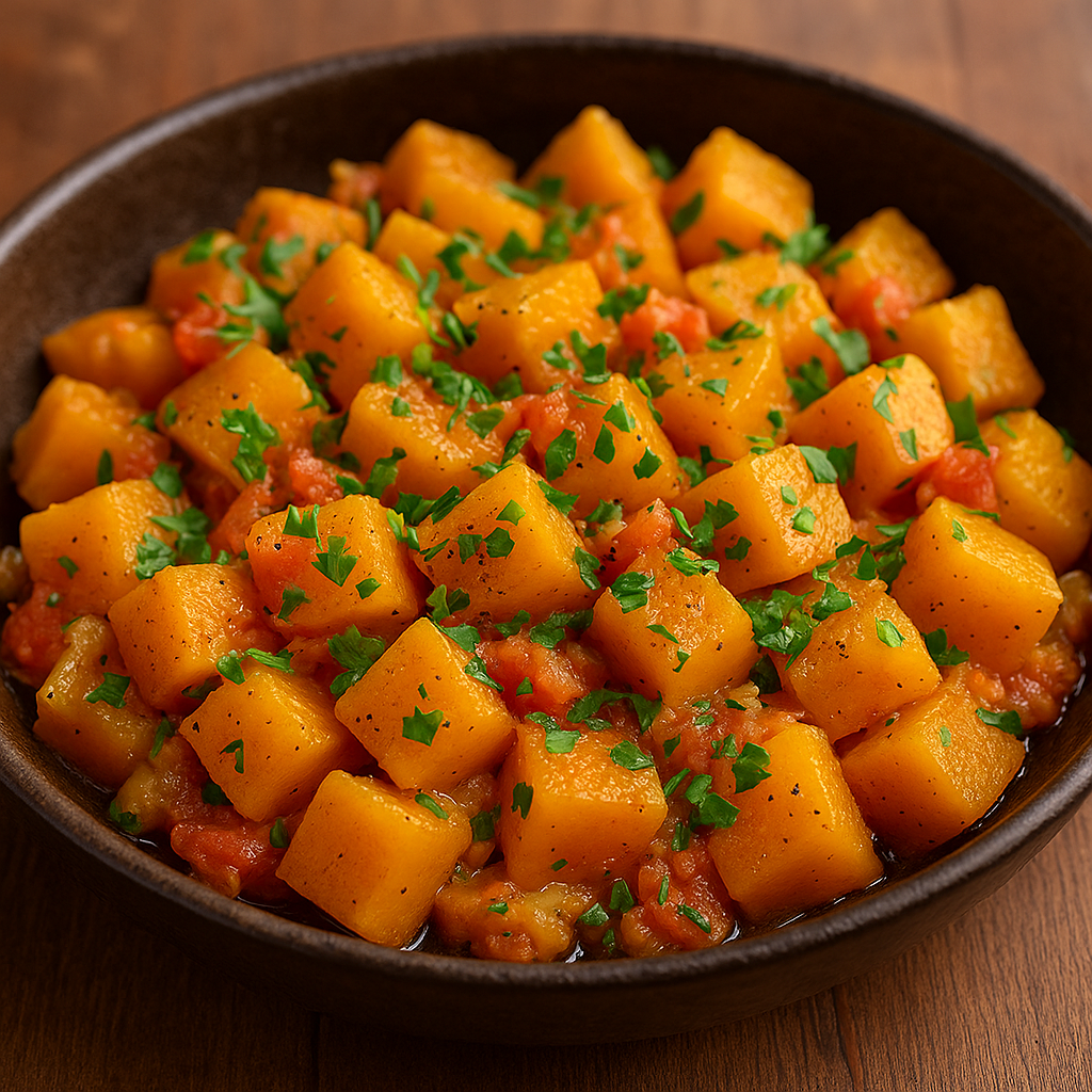 Abóbora Refogada com Tomate e Salsa