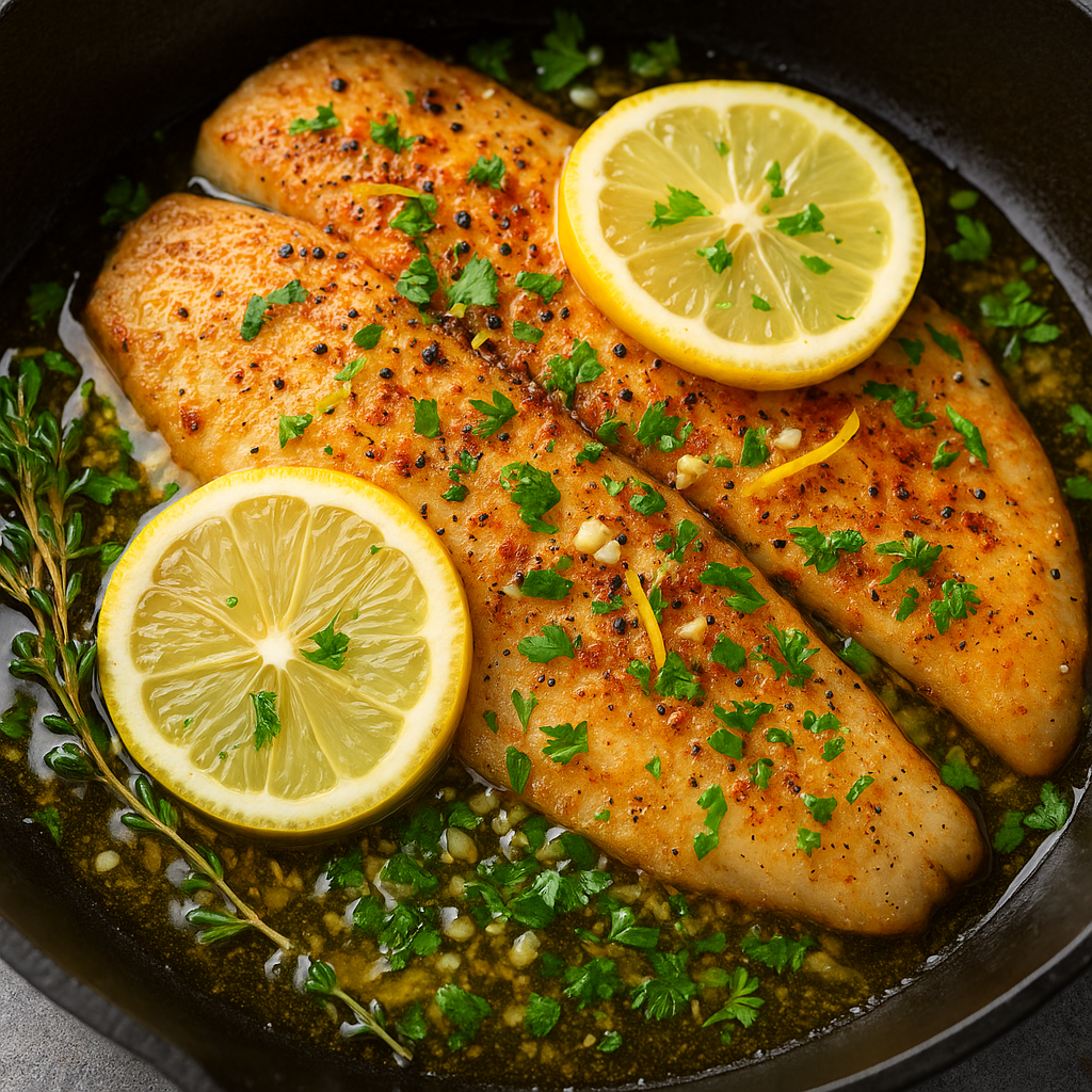 Filé de Tilápia Grelhado com Limão-Siciliano