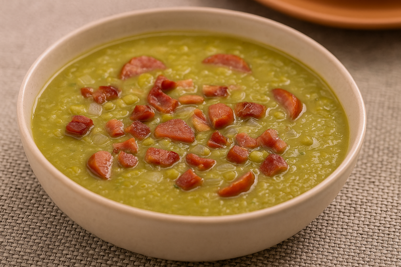 Sopa de ervilha com bacon